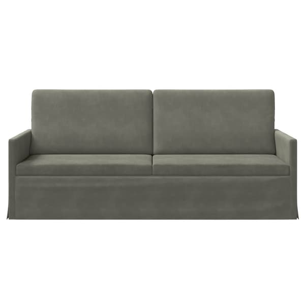 3-sitssoffa Ljusgrå 190 x 81 x 82 cm Kordread tyg
