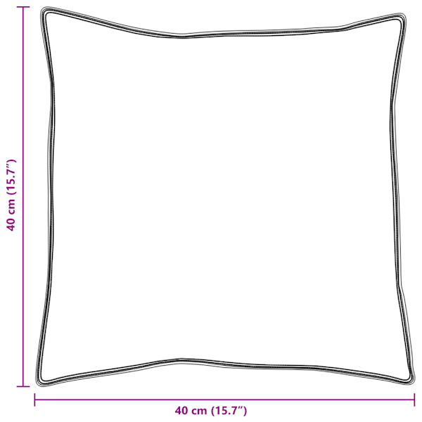 Kudde med kudde 2 pcs Vit 40 x 40 cm Bomull