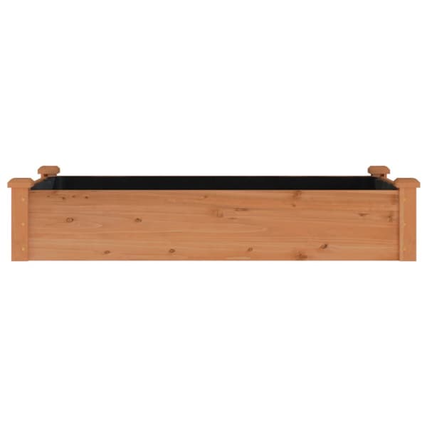 Odlingslåda med foder brun 120x60x25 cm massivt granträ
