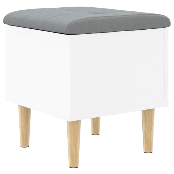 Förvaringsbänk vit 42x42x46 cm konstruerat trä