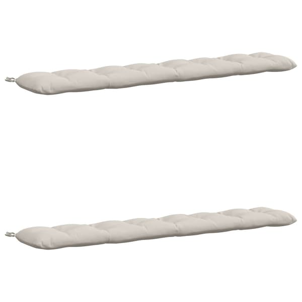 2-delade Bänk Kuddar VIANEN 100% Polyester Vit 200 x 30 x 12 cm