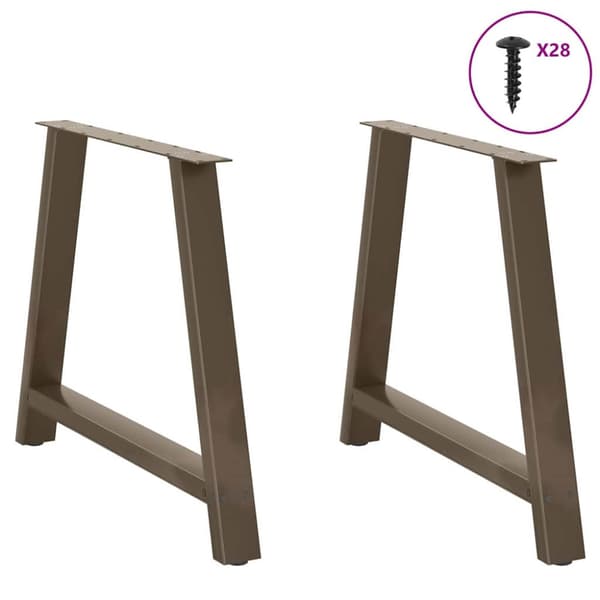 Matbordsben A-formade 2 st 100x(72-73) cm stål