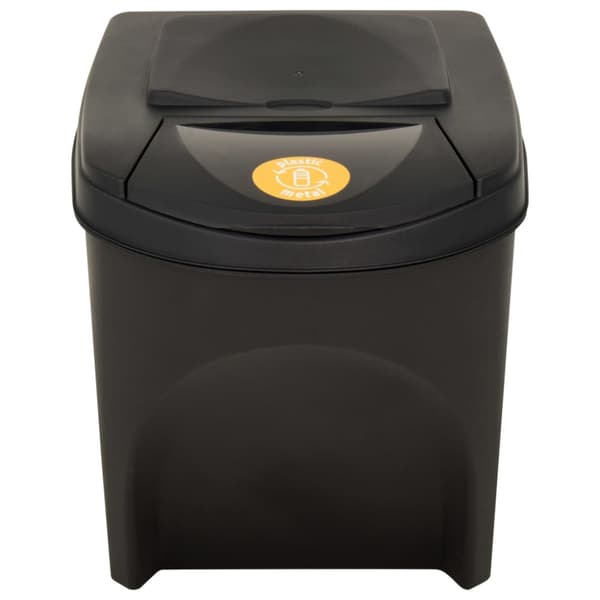 Staplingsbara soptunnor 3 st antracit 75 L