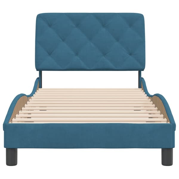Bed Frame without Mattress Blue 80x200 cm Velvet