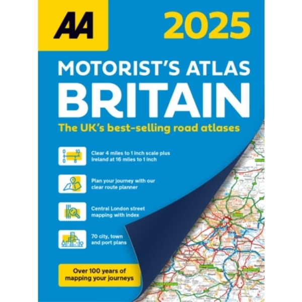 AA Motorist's Atlas 2025 (bok, spiral, eng)