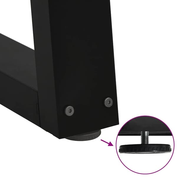 Soffbordsben V-formade 2 st svarta 60x(42-43,3) cm stål