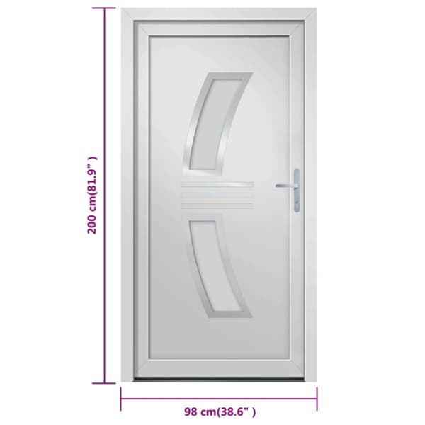Ytterdörr vit 98x200 cm PVC