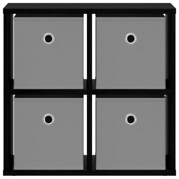 Sideboard med låda Svart Ek 49,5 x 22 x 47 cm