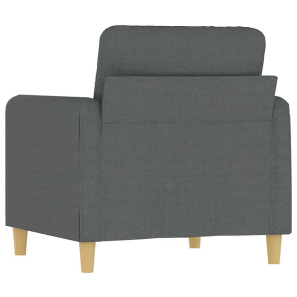 Fåtölj mörkgrå 60 cm tyg
