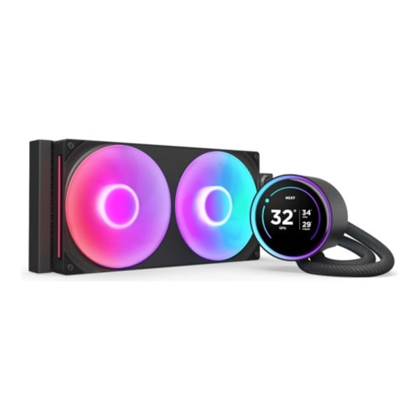 NZXT Kraken Elite 280 RGB - kylsystem med vätska till processorn - med LCD-display Svart