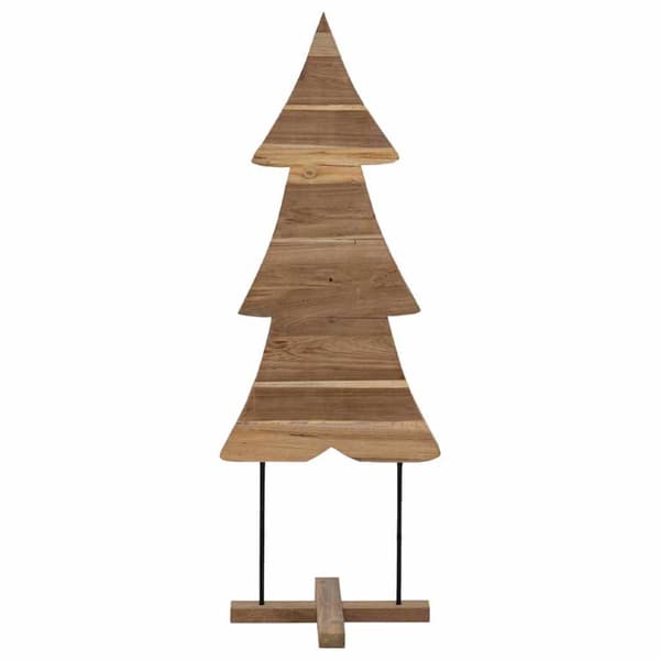 Julgran med stativ Brun 90 cm Massivt teakträ