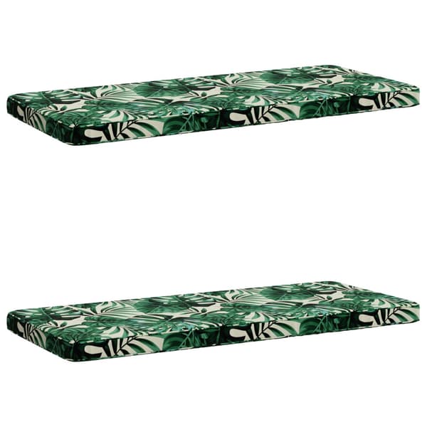 2-delade Bänk Kuddar VUGHT 2 st 100% Polyester Bladmönster