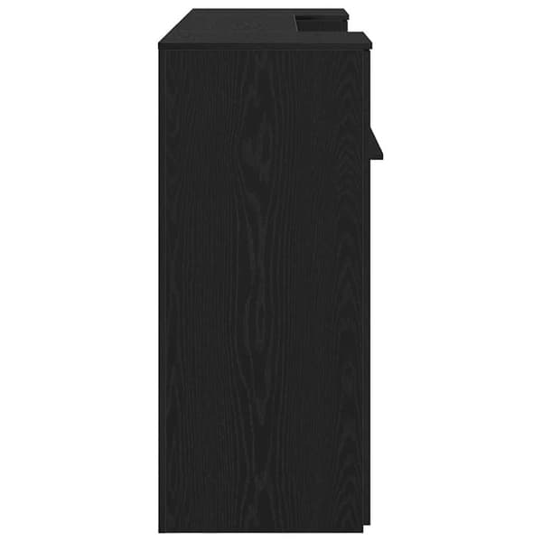 Receptionsdisk svart ek 200x50x103,5 cm konstruerat trä