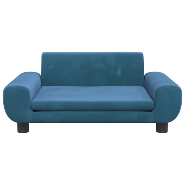 Barnsoffa blå 70x45x33 cm sammet