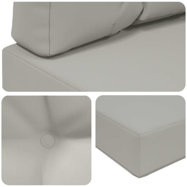 Utomhus Soffa Kudde 2 pcs Grå Polyester