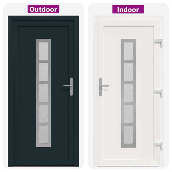 Framdörr Antracit 108 x 208 cm PVC