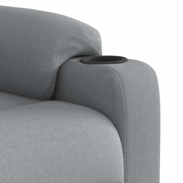 Massagefåtölj ljusgrå tyg