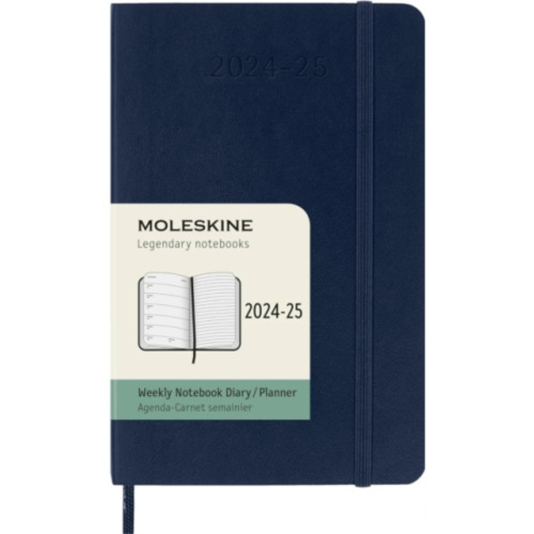 Moleskine 2025 18-Month Weekly Pocket Softcover Notebook: Sapphire Blue