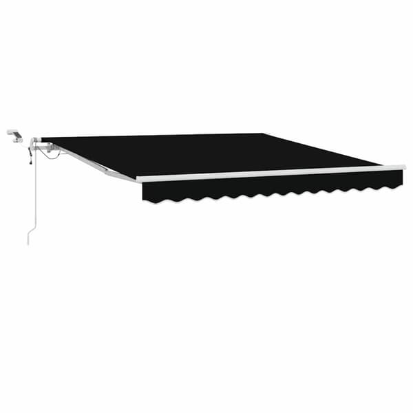 Utfällbar markis Svart 300 x 250 cm Polyester och metall