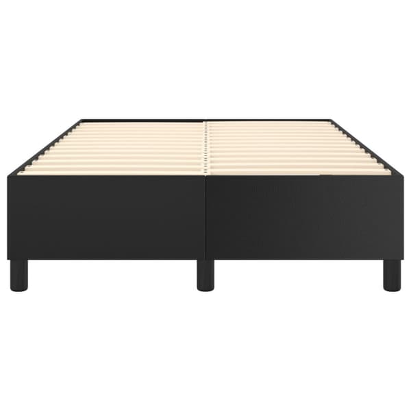 Boxspring-sängram svart 120x200 cm konstläder