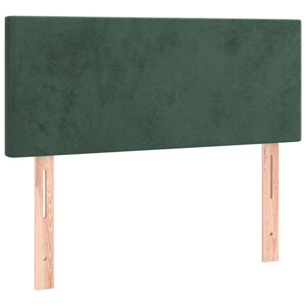 Sänggavel LED mörkgrön 90x5x78/88 cm sammet