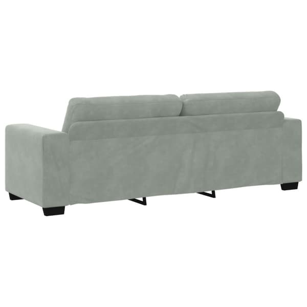 Soffset 3 pcs Ljusgrå 221 x 80 x 80 cm Sammet