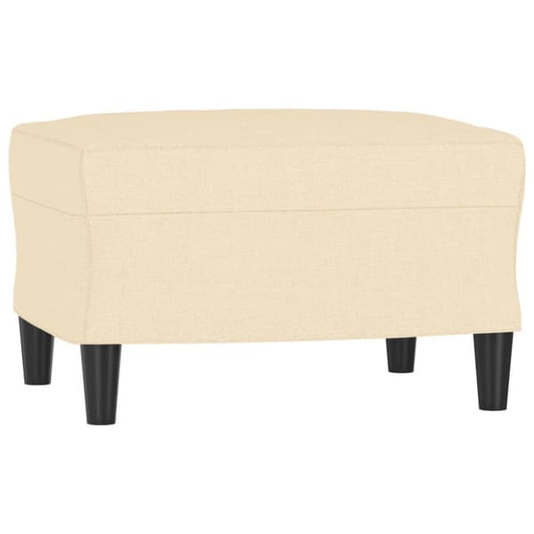 Fotpall gräddvit 60x50x41 cm tyg