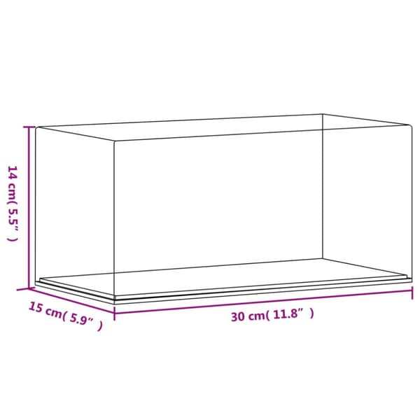 Akryllåda transparent 30x15x14 cm