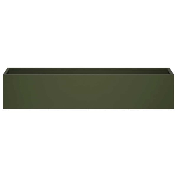 Trädgårdsplanterare 2 st Olivgrön 80 x 20 x 20 cm