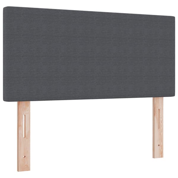 Huvudgavel Mörkgrå 100 cm Kordread tyg