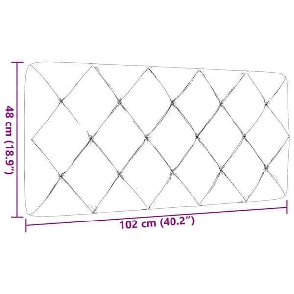 Dyna till huvudgavel gräddvit 100 cm tyg