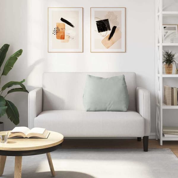 Ryggkudde Ljusgrå 60 x 20 x 50 cm Kordread tyg