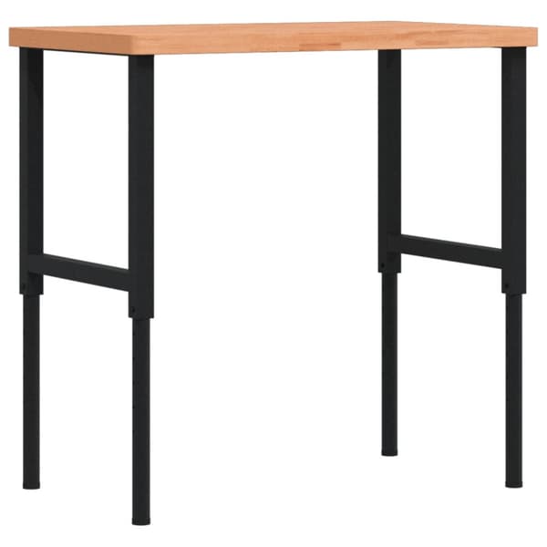 Arbetsbänk 100x60x(73-99,5) cm massivt bokträ rektangulär