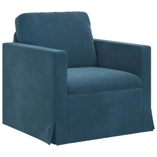 Soffa Blå 78 x 78 x 80 cm Sammet