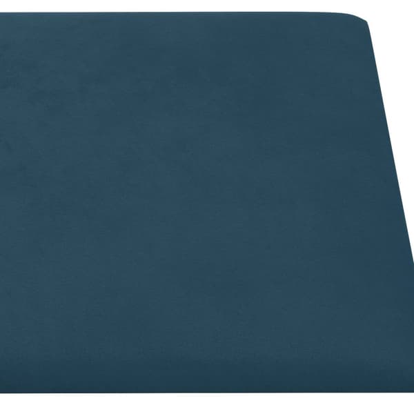 Väggsänggavel 12 pcs Blå 90 x 15 cm Sammet