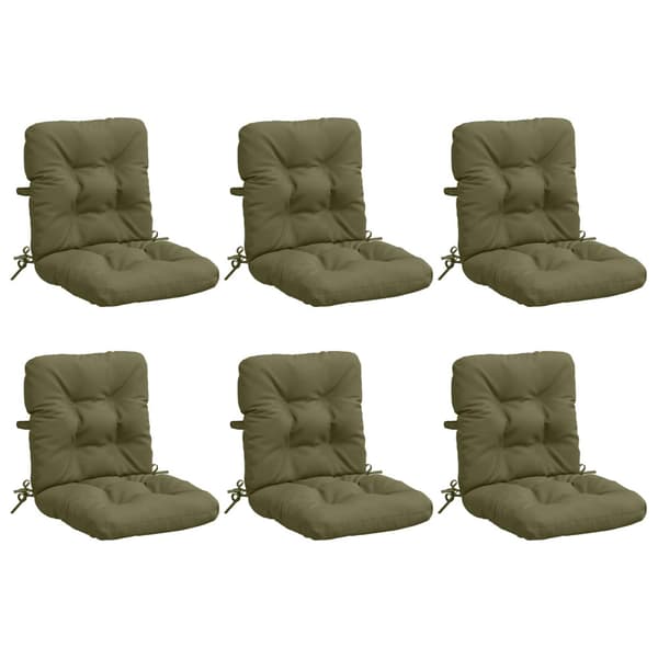 6-delade Höga Ryggstolsdynor VIANEN 6 st 100% Polyester