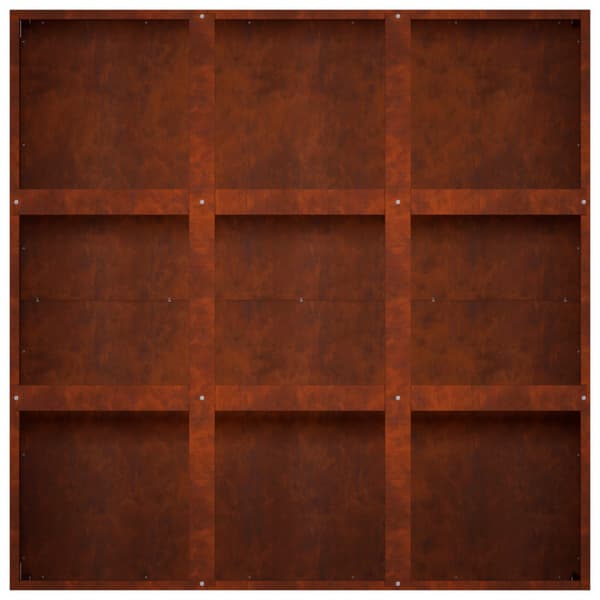 Trädgårdsplanterare Rostig 100 x 100 x 30 cm