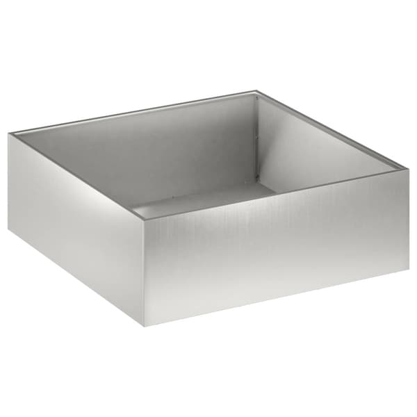 Trädgårdsplanterare Silver 40 x 40 x 20 cm Rostfritt stål
