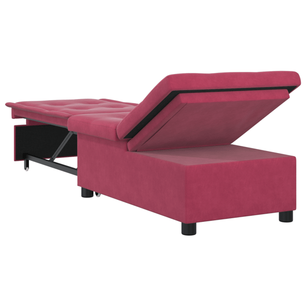 Soffsäng Vinröd 194 x 67 x 82 cm Sammet