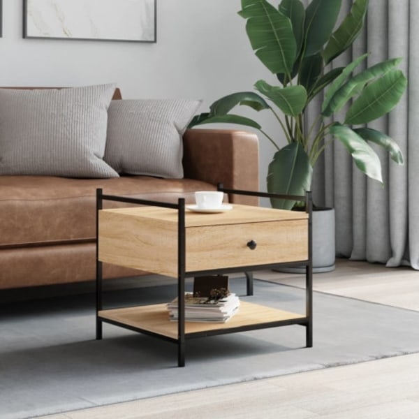 Soffbord sonoma-ek 50x50x50 cm konstruerat trä