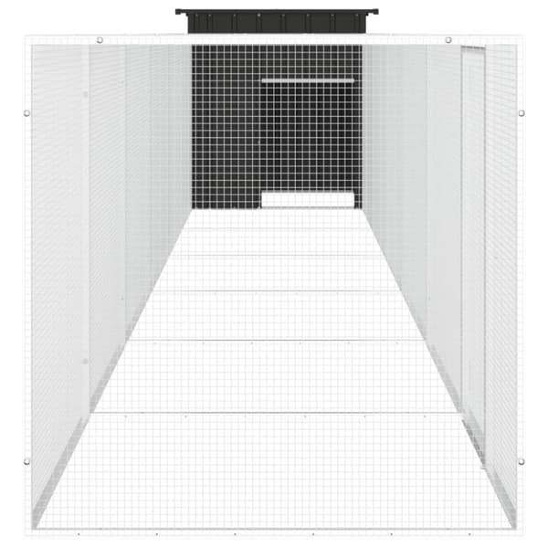 Hönsbur antracit 700x91x100cm galvaniserat stål