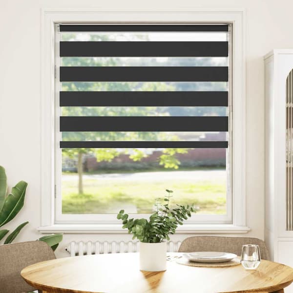 Rullgardin zebra svart 110x150 cm tyg bredd 105,9cm polyester
