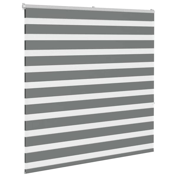 Rullgardin zebra mörkgrå 145x150 cm tyg bredd 140,9cm polyester