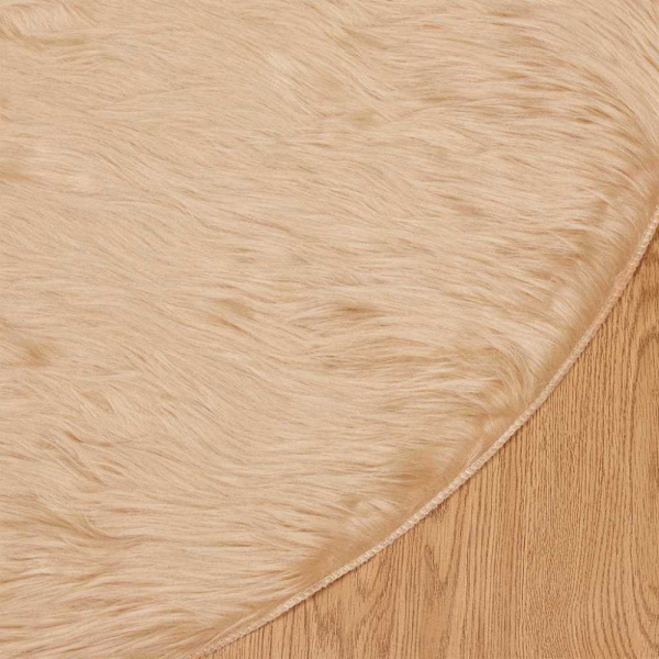 Fuskfäll matta TAFALLA Beige Ø 80 cm Polyester