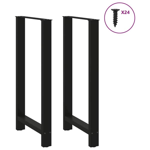 Barbordsben svarta 2 st 60x(110-111) cm stål