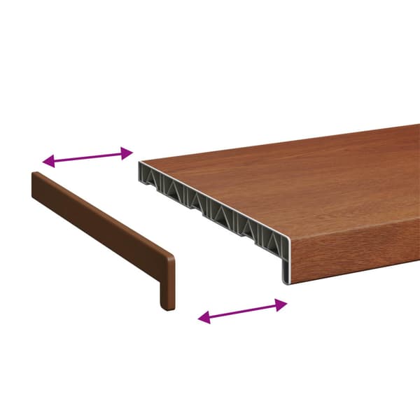 Fönsterbräda Brun trä 120 x 30 x 4,5 cm PVC