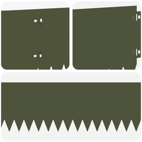 Kant för gräsmatta 30 pcs 103 x 20 cm Stål Olivgrön