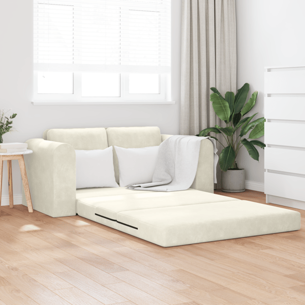 Soffsäng Kräm 148 x 71 x 83 cm Sammet