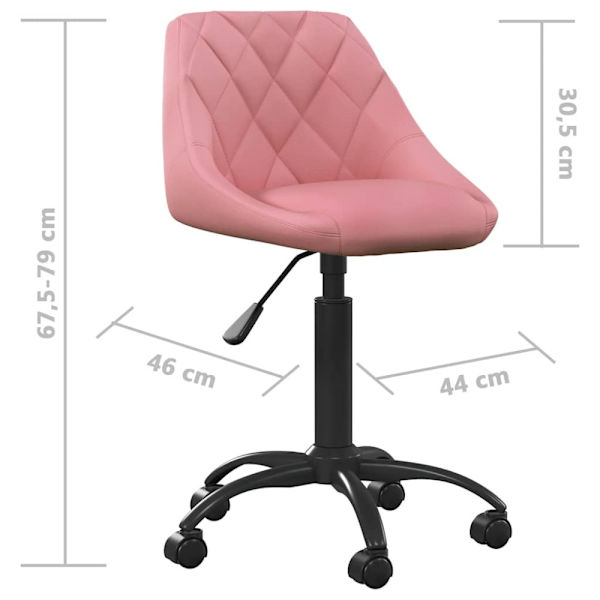 Matstol rosa sammet