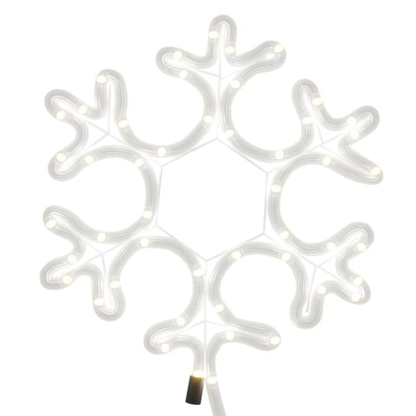 Snöflinga ljusslinga med LED 2 st varmvit 27x27 cm